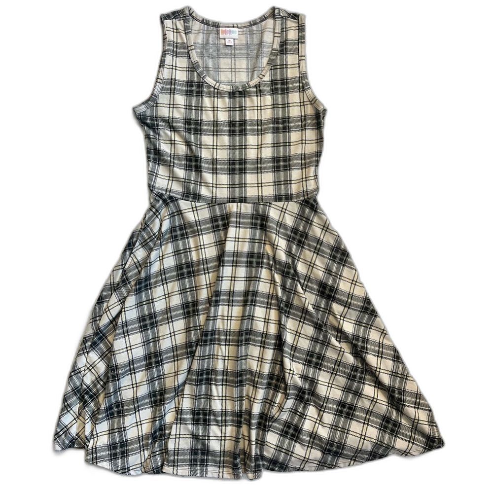 LuLaRoe Plaid Sleeveless Summer Women’s Dress with Pockets Size Medium